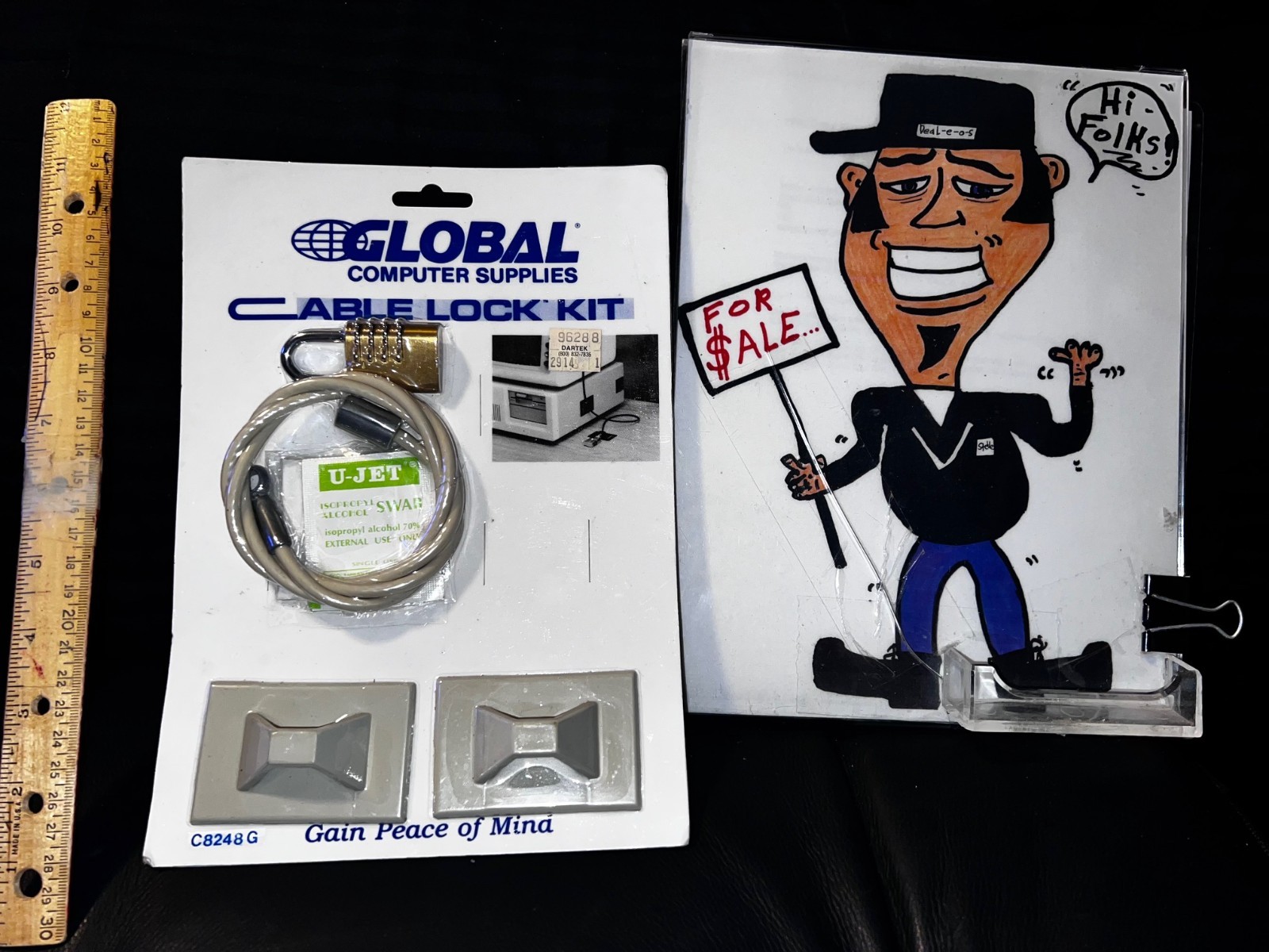 GLOBAL Computer Supplies CABLE LOCK KIT Model C8248G  NEW IN PACKAGE ESTATE🖥️🙏