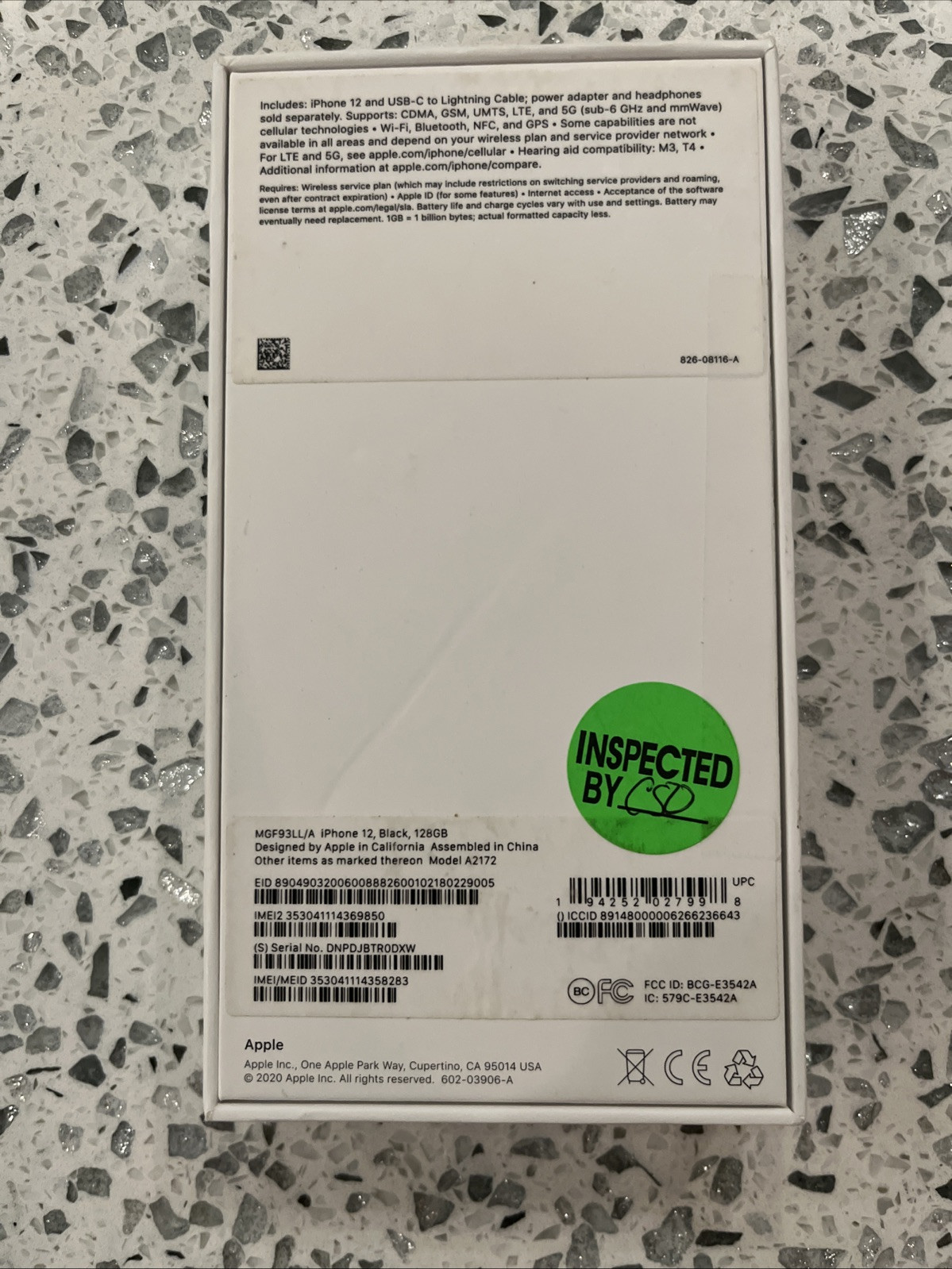 Apple iPhone 12 Box Only Sticker