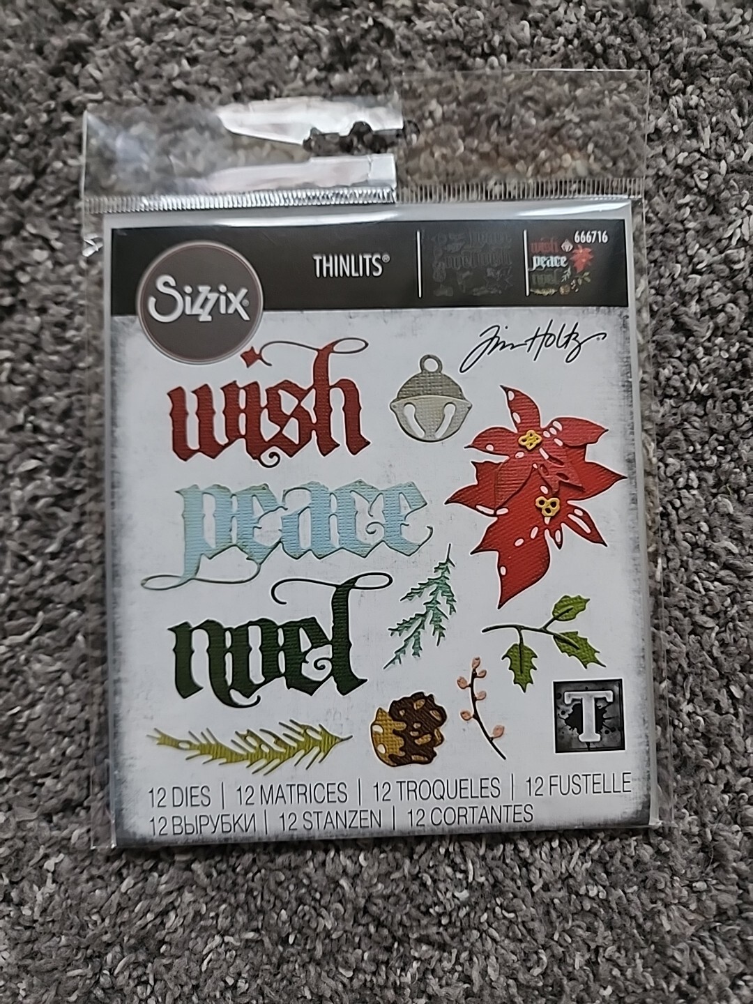 Tim Holtz Sizzix Thinlits, Vault Holiday Classic