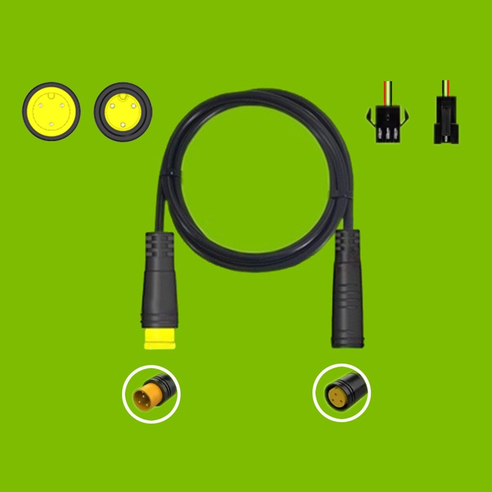 Ebike 3 Pin Extension Cable Waterproof Adapter for Throttle and PAS Sensor