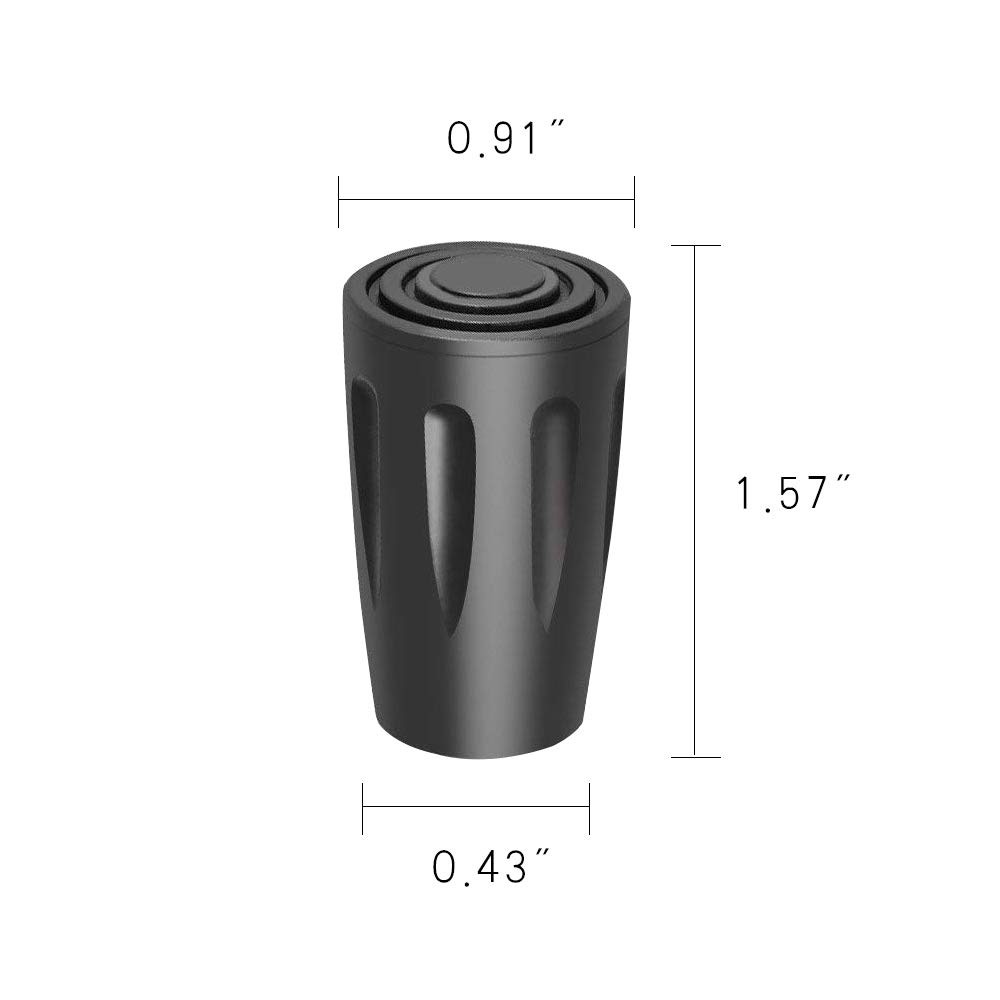 16 Pack Rubber Tips for Walking Sticks, Trekking Pole Replacement, Protectors