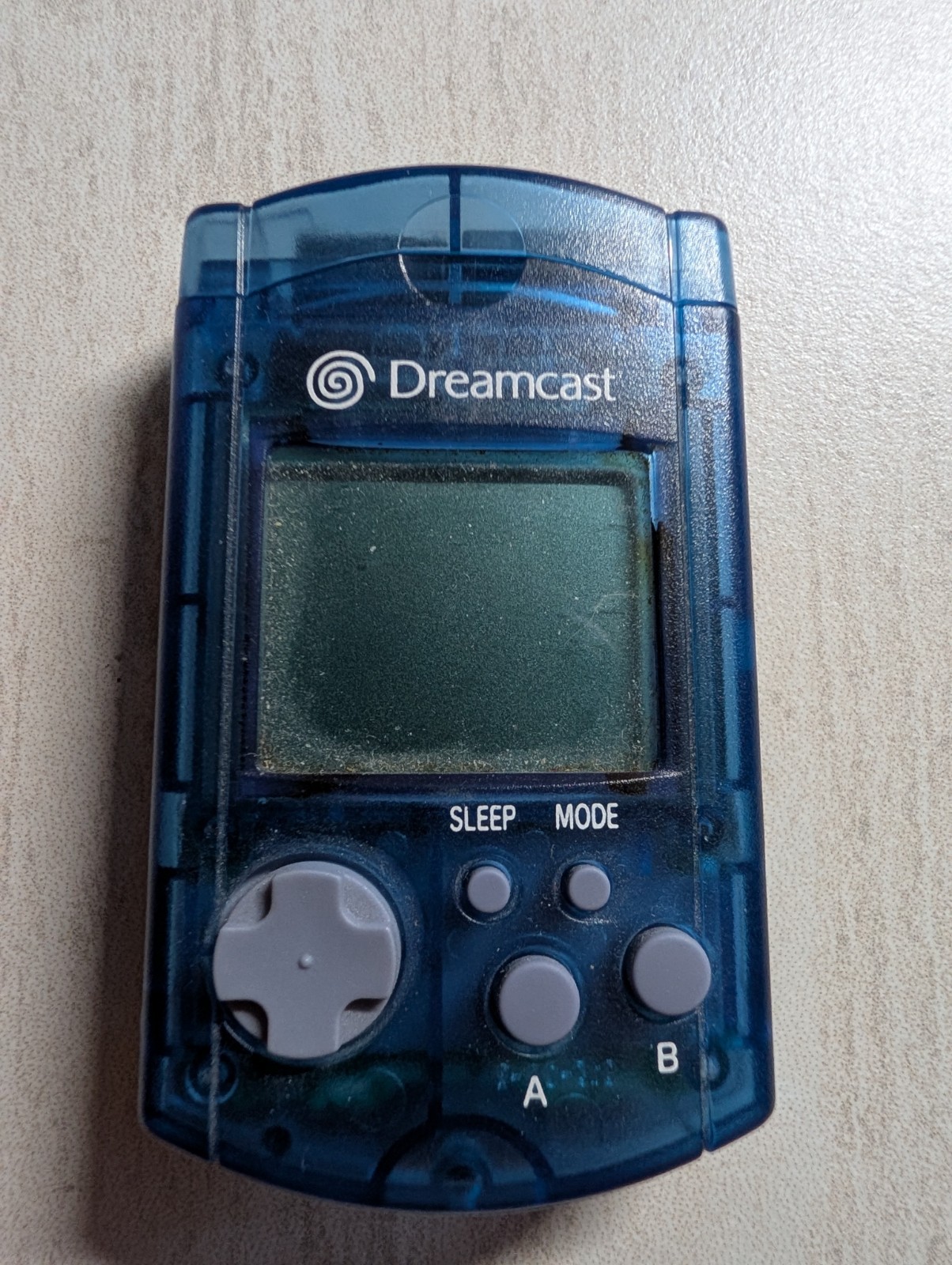Official Sega Dreamcast Blue VMU Visual Memory Card Unit HKT-7000 With Cap OEM
