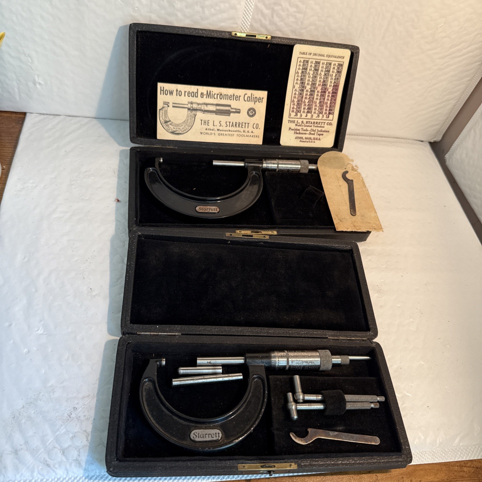 Starrett 436 1-3” Set 1-2, 2-3, Outside Micrometer