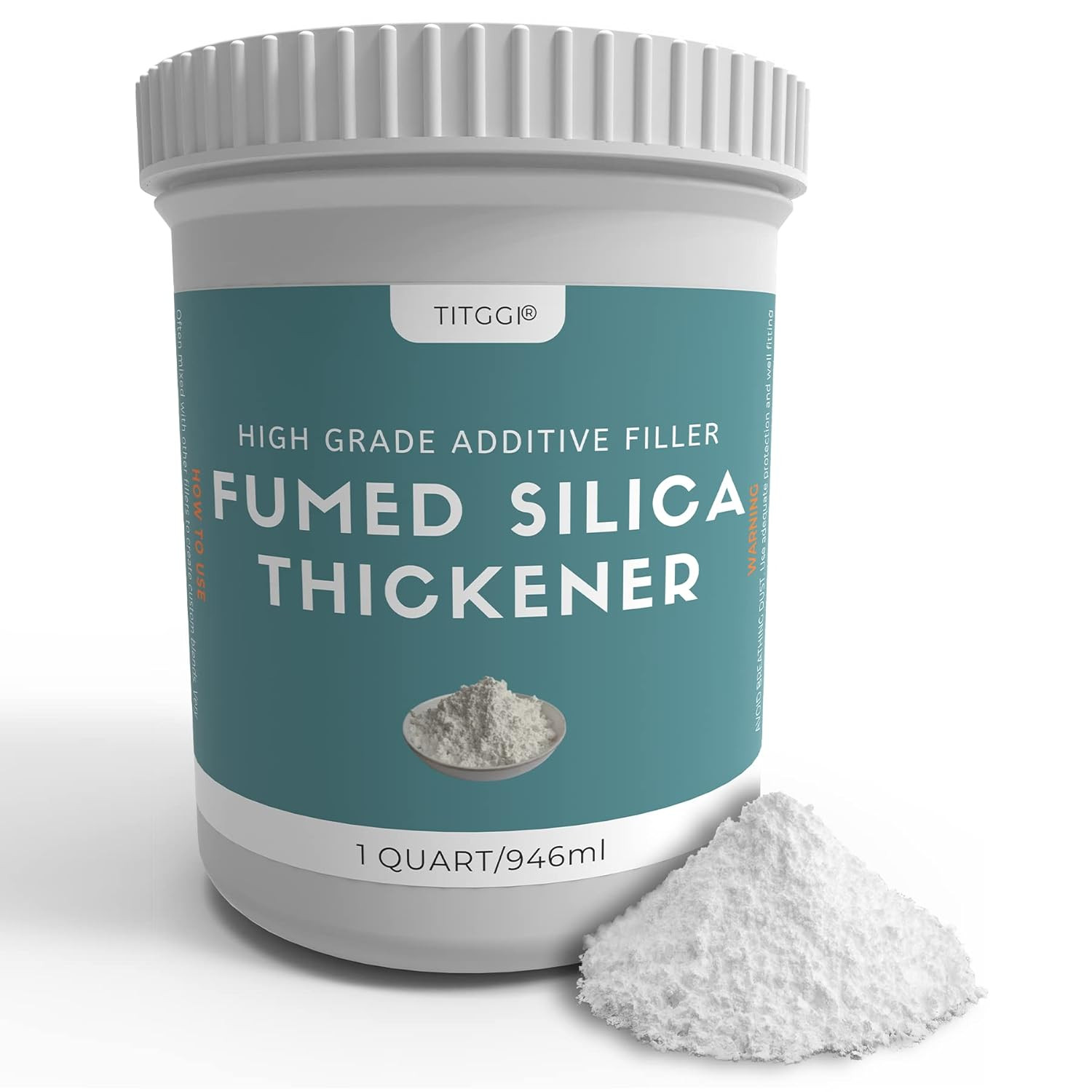1 Quart 100% Pure Fumed Silica Powder, Advanced Thickener for Epoxy, Paints, Var