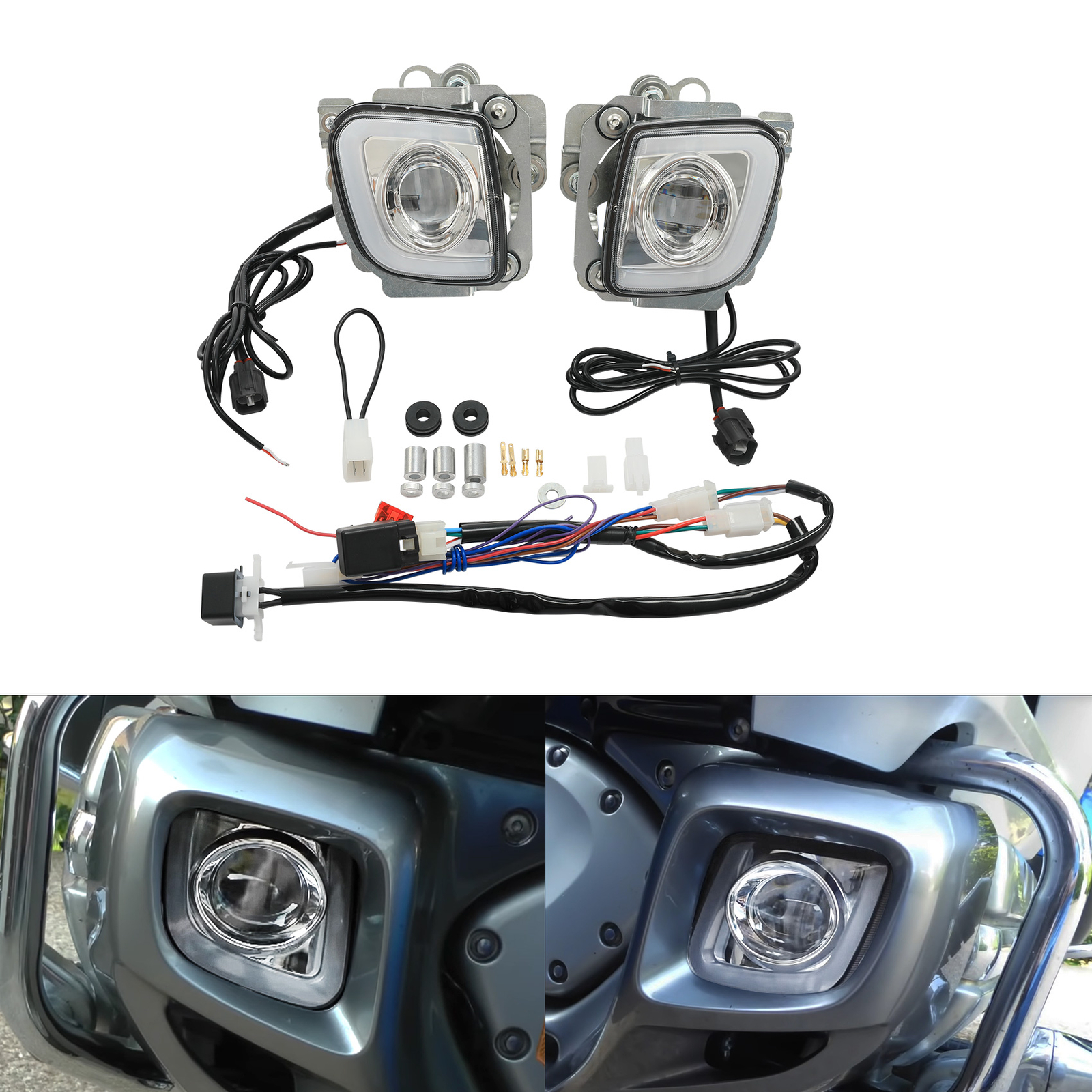 LED Driving Fog Light Kit Fit For Honda GL1800 F6B 2012-2017 Valkyrie 1800 14-15