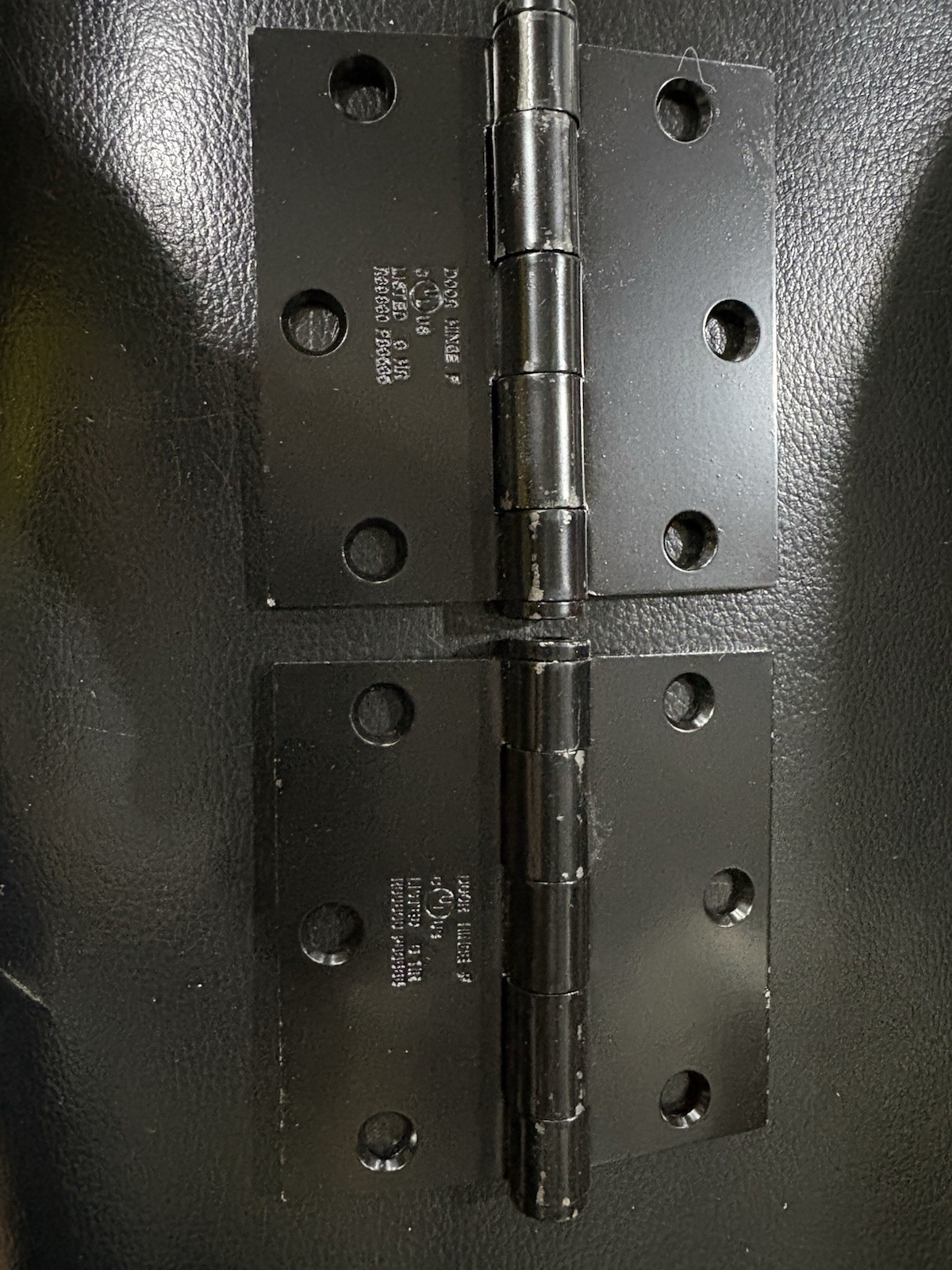 DELTANA S35HD1B Black Square Hinge, Holes per Leaf: 3, set of 2