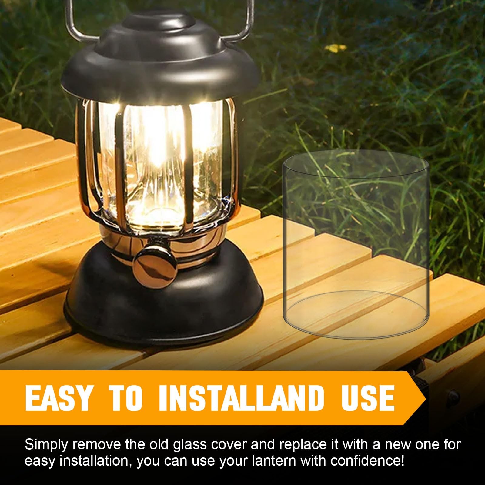 Lantern Glass Replacement for Coleman Lantern Globe, Glass Globe for Fueled