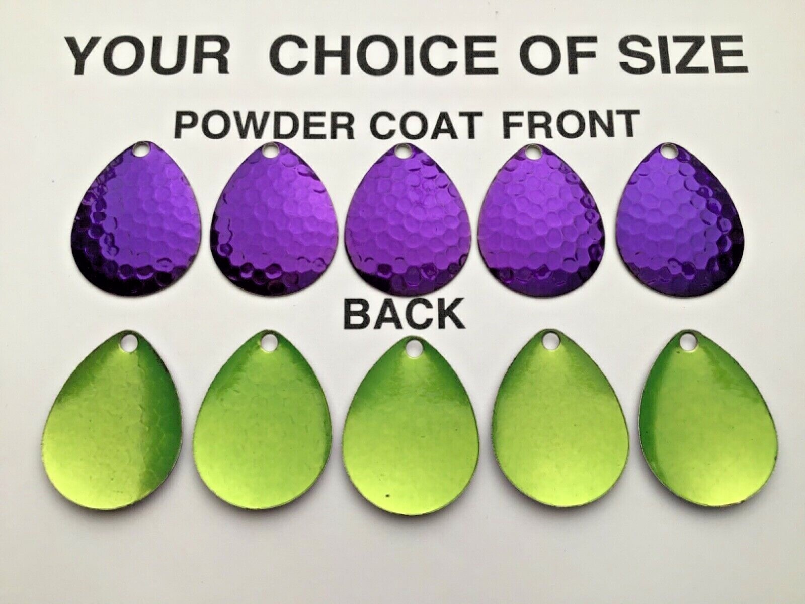 10 colorado sz #00 - 8 CANDY PURPLE hammered SPINNER BLADES worm harness walleye