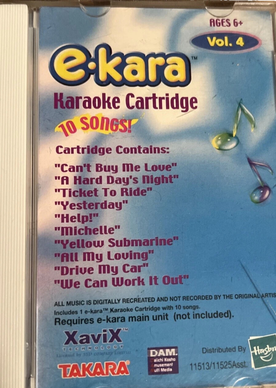 🎶RARE🎶FACTORY SEALED🎶Takara ekara KARAOKE Cartridge Volume 4 BEATLES 10 Songs