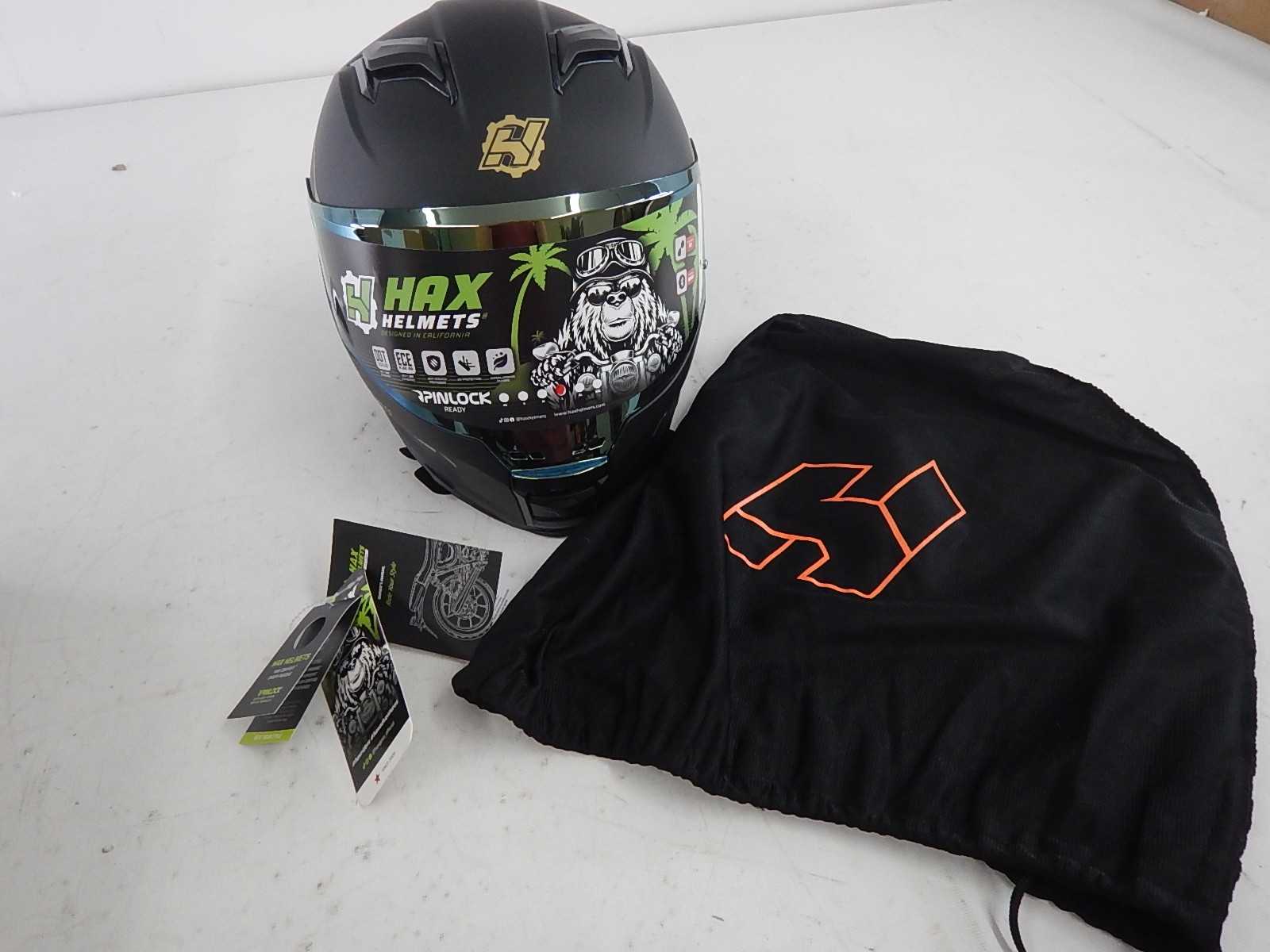 HAX Force Aerodynamic Full Face Helmet for Street/E-Bikes DOT/ECE Certified, L