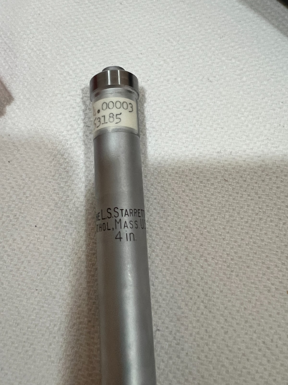 Starrett Precision End Measuring Rod 4 " 244 with original box