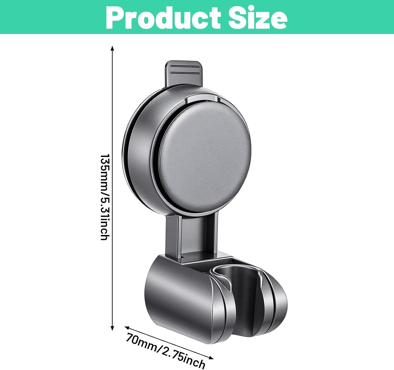 Shower Head Holder Suction , Rotatable and Adjustable Shower Head Holder