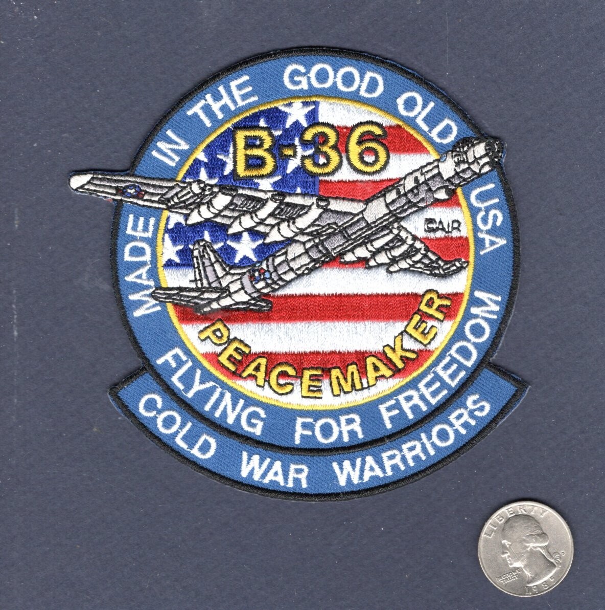B-36 PEACEMAKER USAF BS SAC Strategic Air Command Convair Squadron Patch