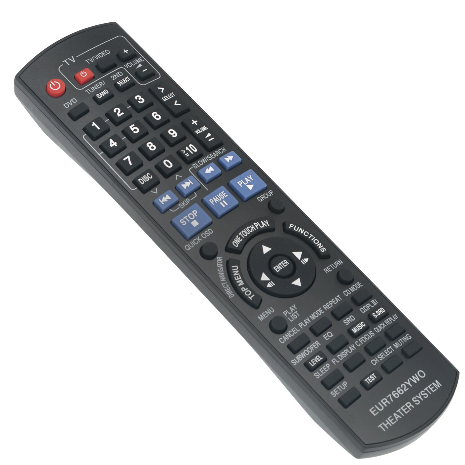 Remote Control EUR7662YW0 for Panasonic DVD SC-PT750 SA-PT750P SA-PT950 SA-PT105