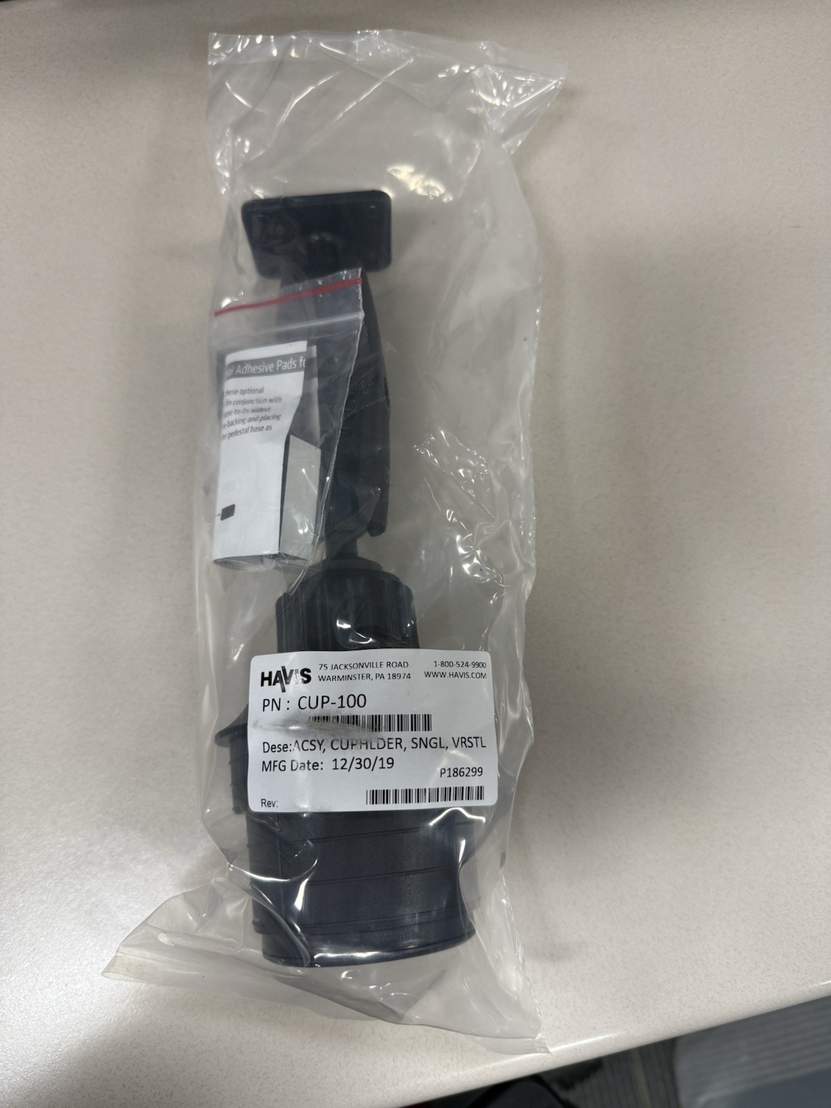 Havis CUP-100 universal cup holder mount