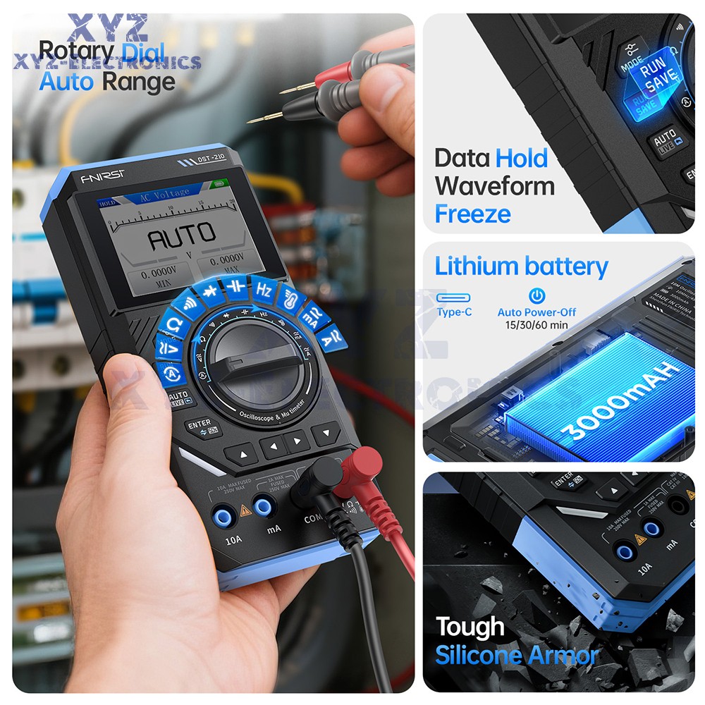 FNIRSI 2C23T DSO152 Digital Oscilloscope Multimeter Function Signal Generator US