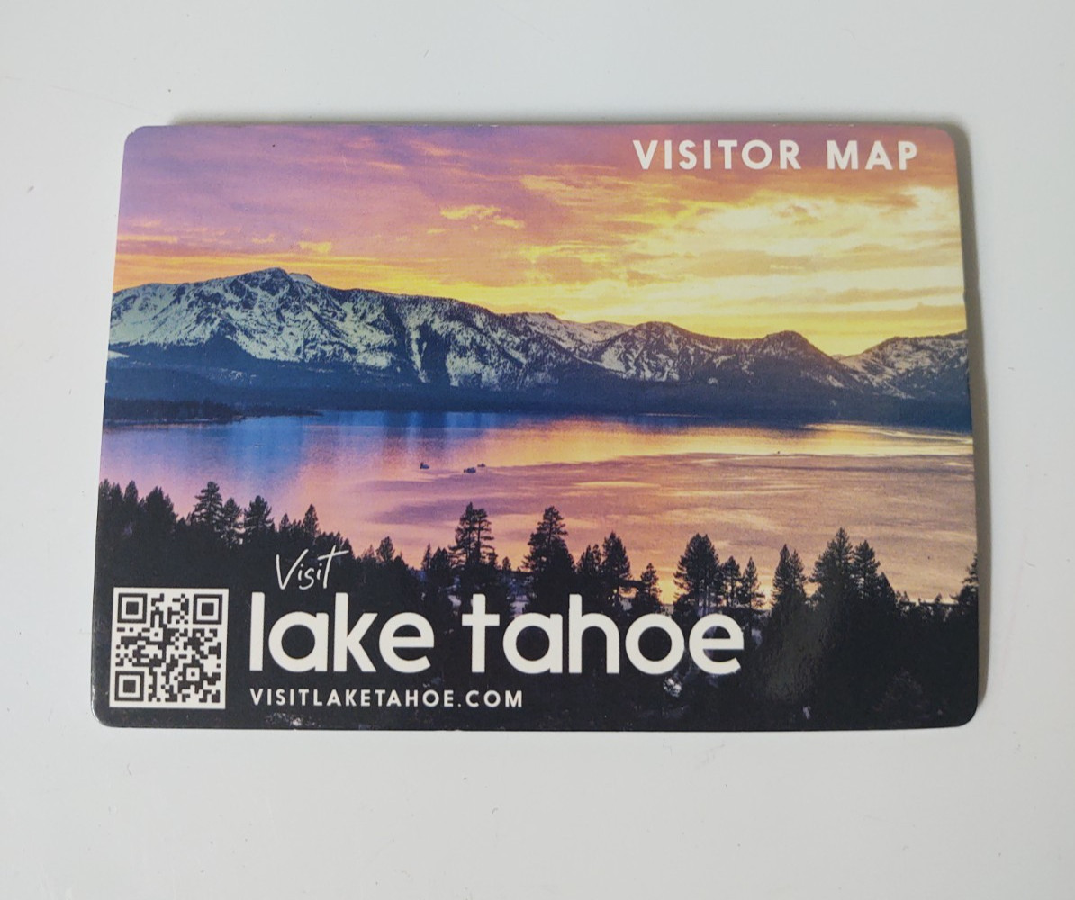 VISIT LAKE TAHOE VISITOR MAP POCKET SIZE DAY TRIP HIKING BOATING