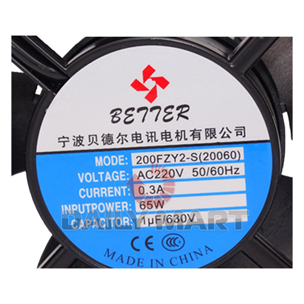 New In Box BETTER 200FZY2-S(20060) Axial Fan 220V