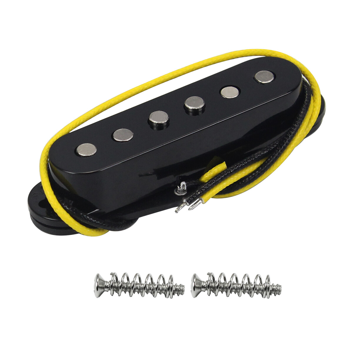 FLEOR ST Alnico 5  Bridge Pickup Single Coil Staggered fit FD ST Guitar Black