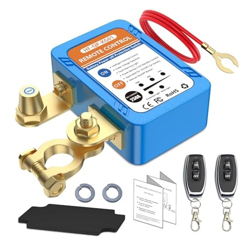 Kill Switch for Car, 12V/24V 250A Remote Battery Disconnect Switch Automatic