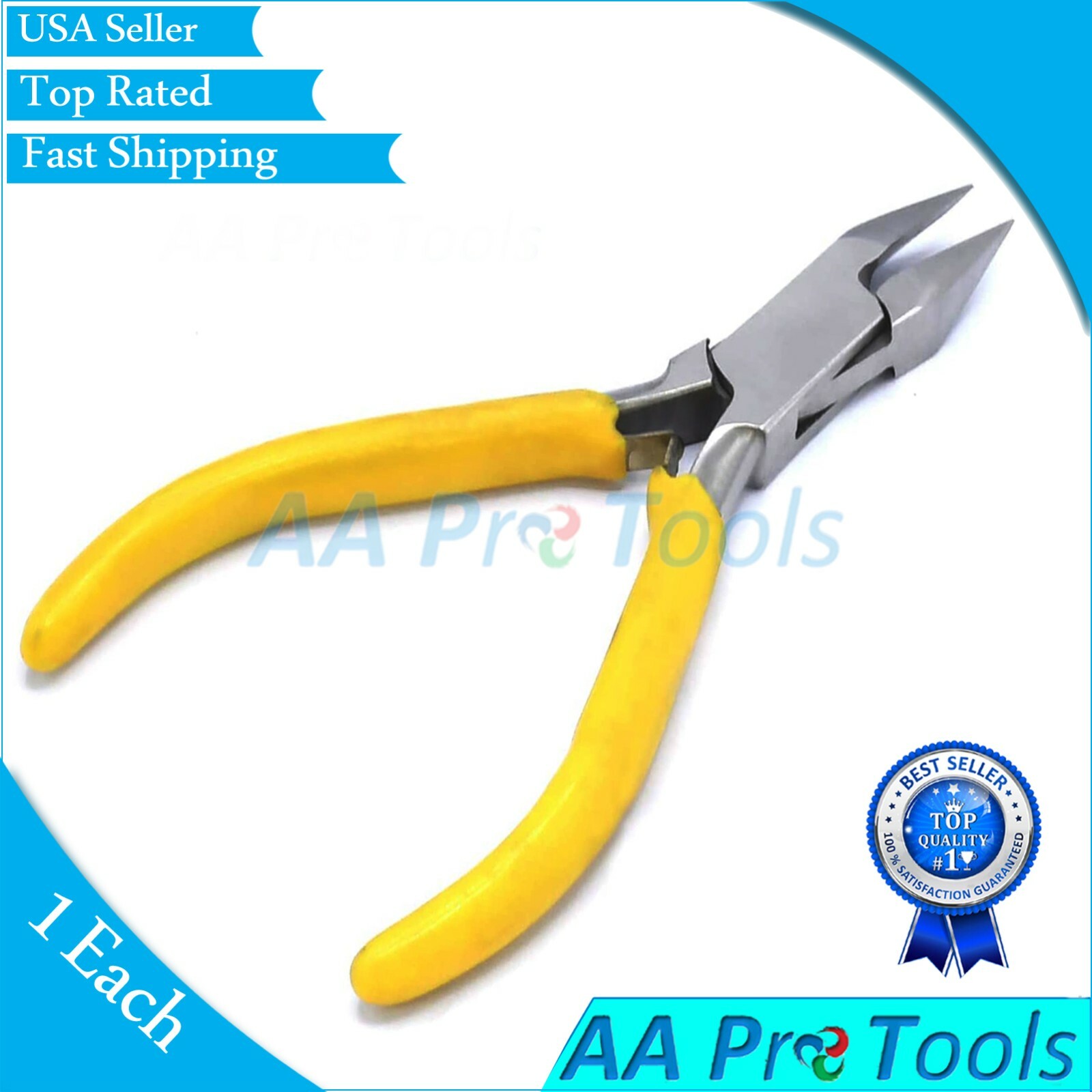 5" Diagonal Cutter Plier Wire Nipper Yellow Grip Handle Jewelry Making