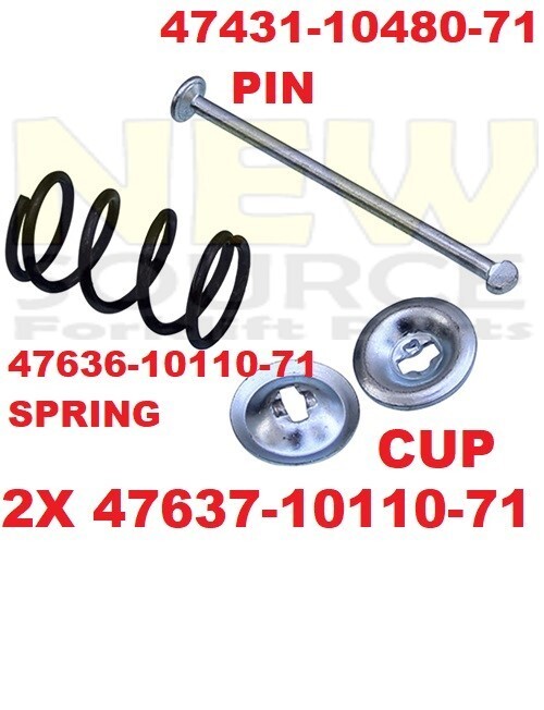 47637-10110-71 X2  47431-10480-71 47636-10110-71 BRAKE SHOE HOLD DOWN  KT-BK-2