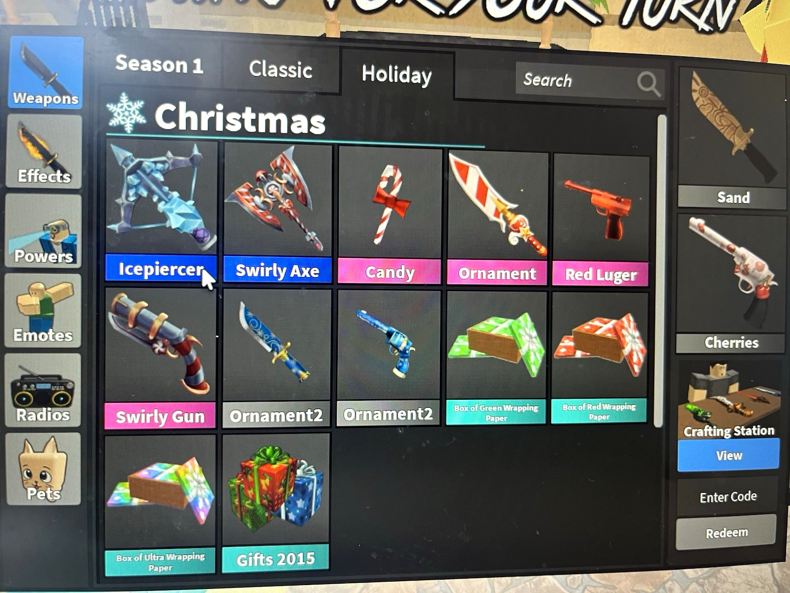 Mm2 items for sale gimme a price!!