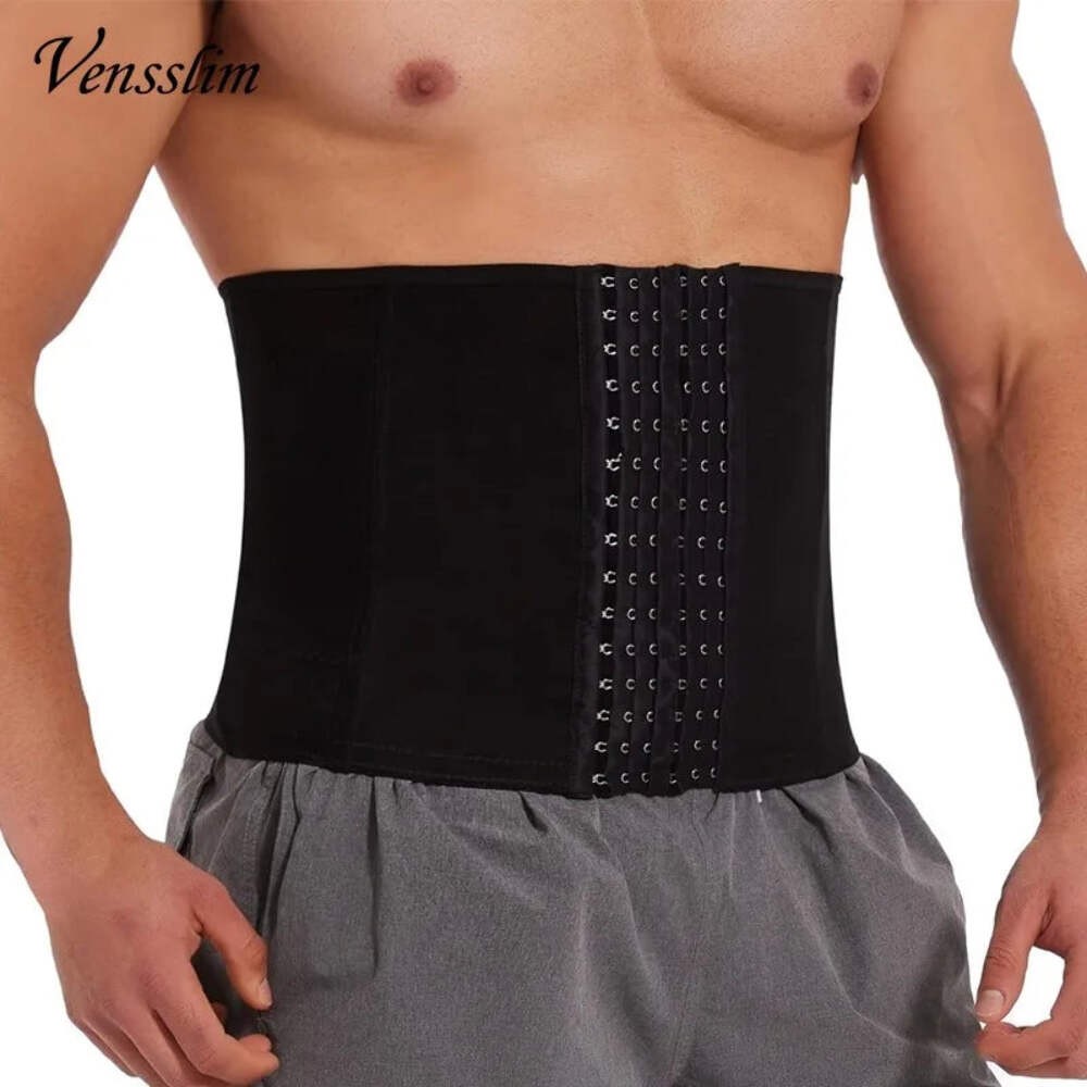 Vensslim Waist Trainer for Men Tummy Control Hooks Girdle Stomach Band 7 Steel B