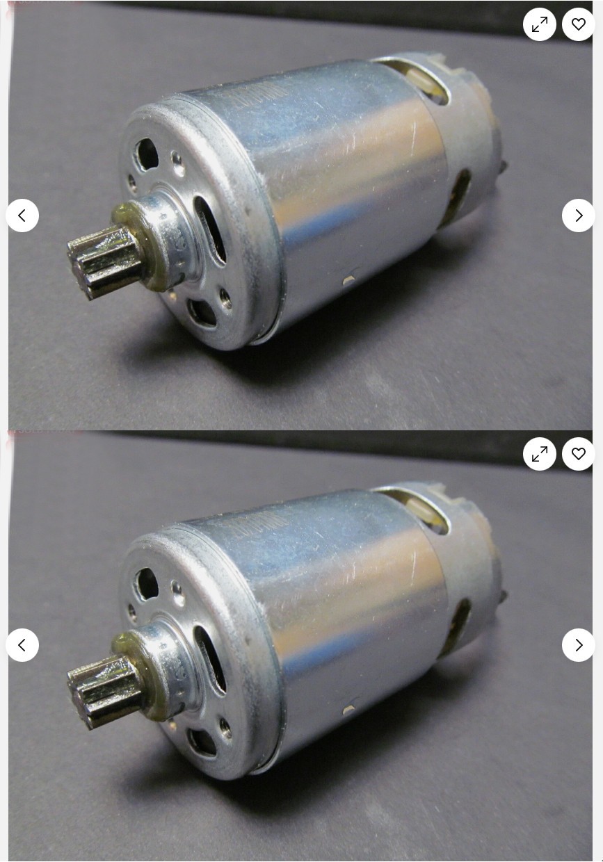 Lot of 2x C RS 550PH-18V Brushed Electric motor 9T-Gear for RC toys/hobby/Drills
