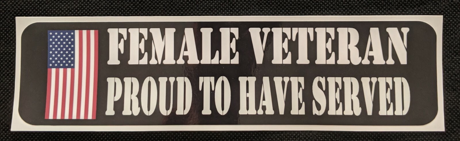 Female Veteran Proud 10 Inch Vinyl Sticker