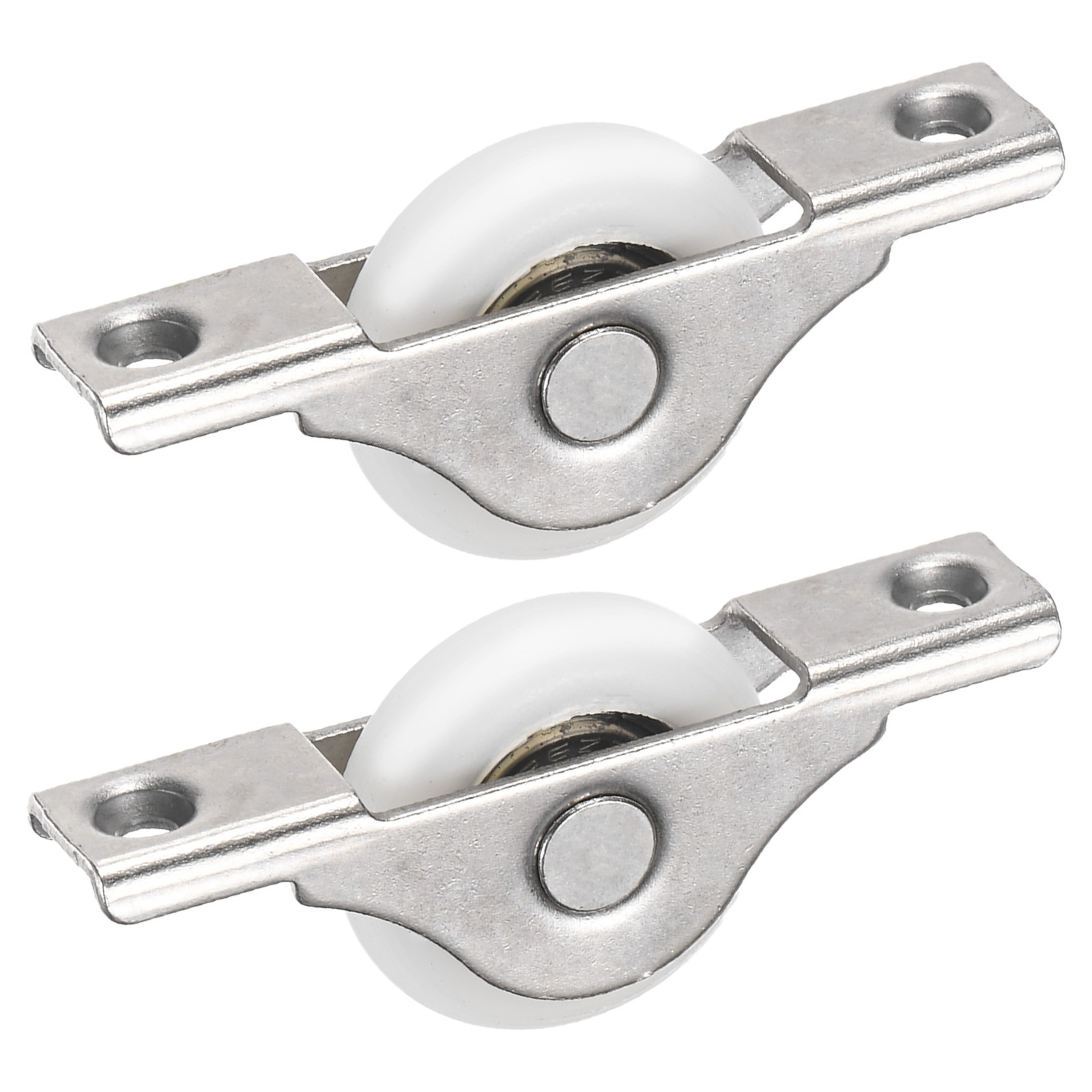 2-Pack Screen Door Rollers, 30mm/1.18" Dia Nylon Single Wheel [White]