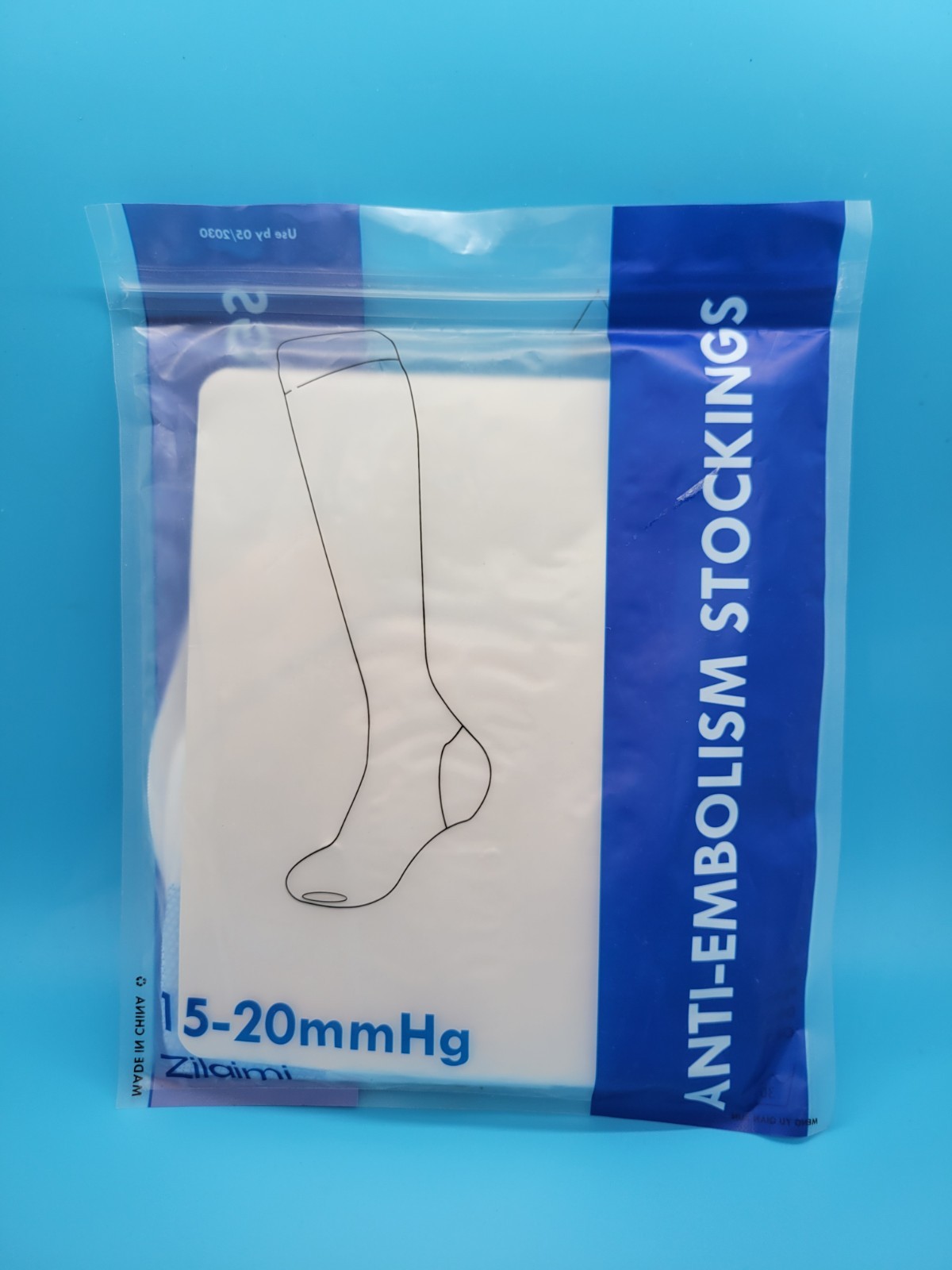 Zilaimi Brand 2 Pair Anti Embolism Stocking Medical 15-20 mmHg Knee High Large
