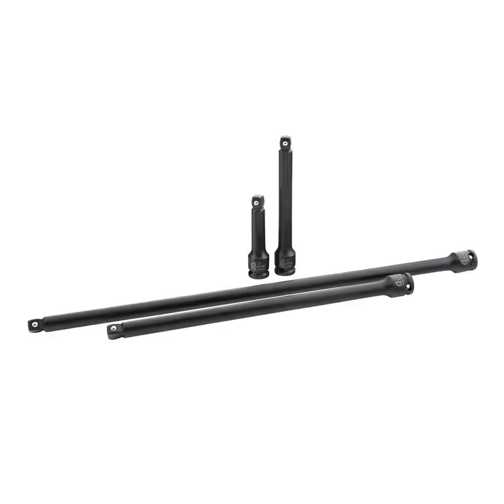 3/8 In. Wobble Drive Extension Impact Socket Set (4-Piece)