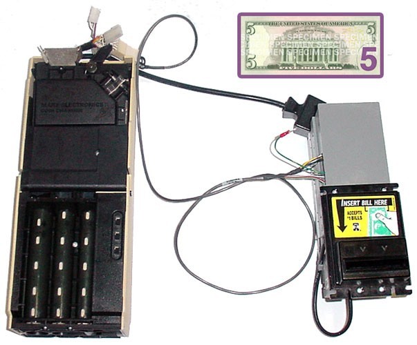 Changer and Validator Kit for Soda Vending Machine  accepts $1 and $5
