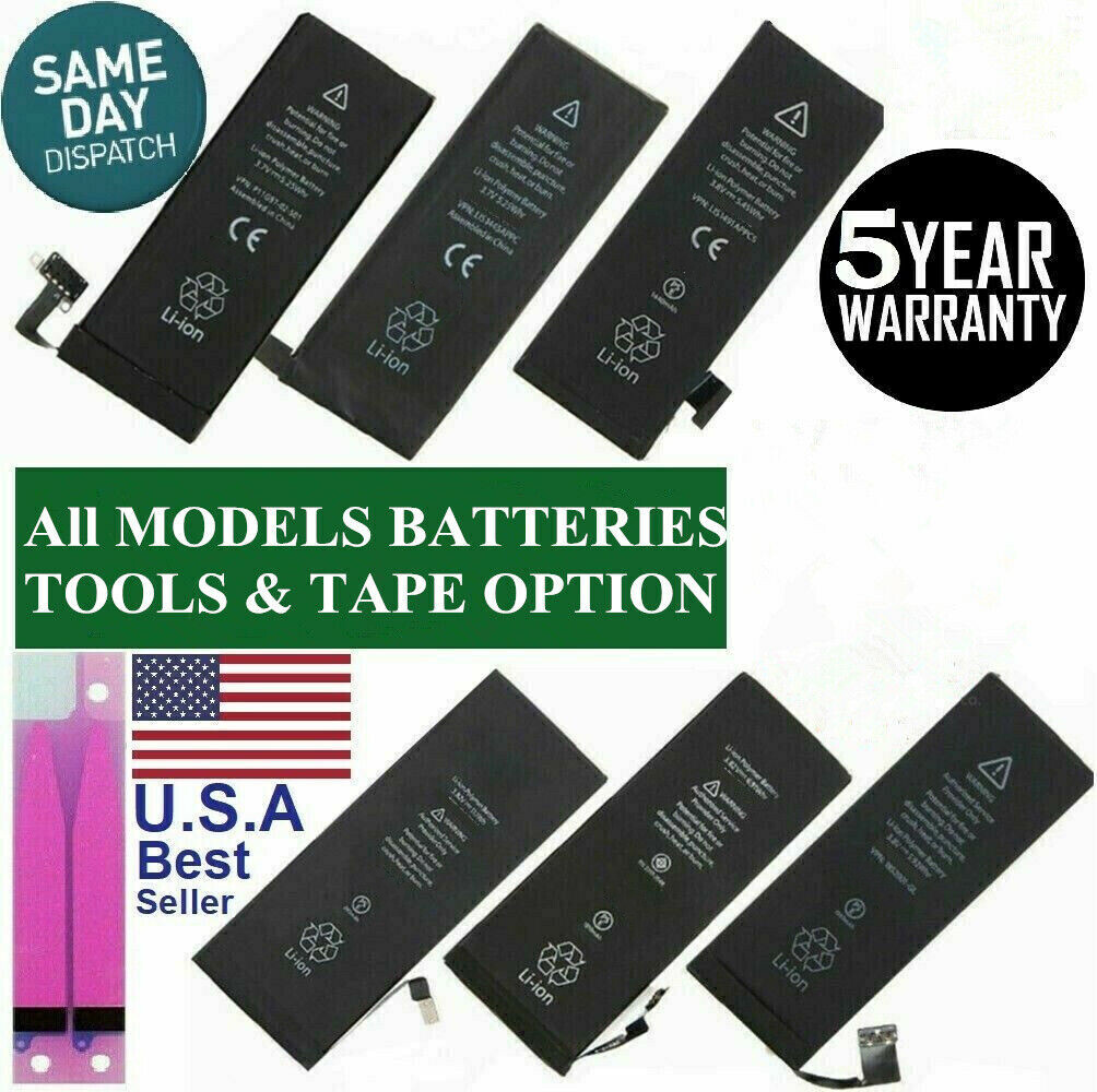 Replacement Internal Battery For iPhone 6 7 8 11 12 13 14 15 16 Pro X Plus Tools