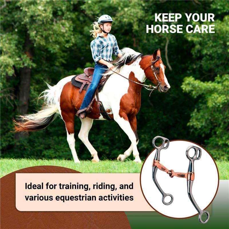 Western Tom Thumb Snaffle Bit 5"(Long Curved Shank)