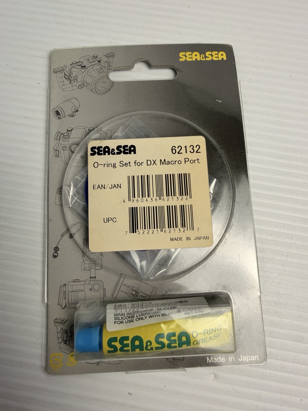 SEA&SEA 62132 O-Ring Set for DX Macro Port w/ Silicone Grease Made in Japan