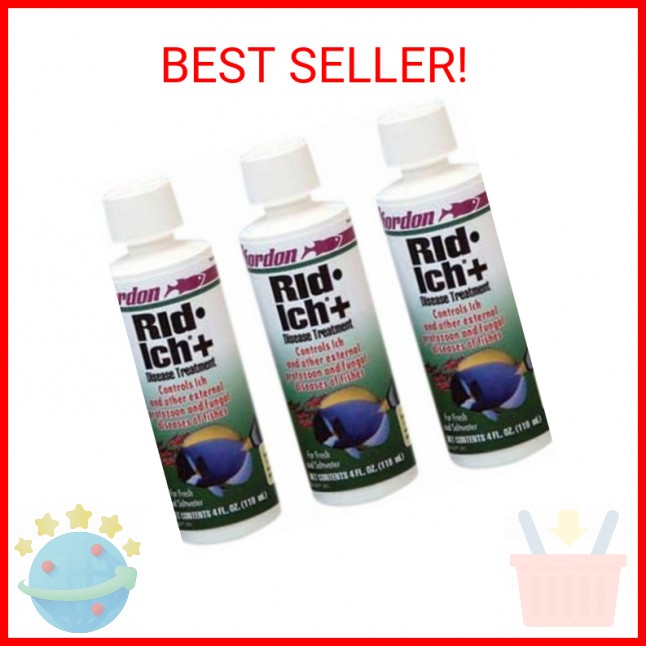 (3 Pack) KORDON Rid Ich- Disease Treatment for Aquarium, 4-Ounce