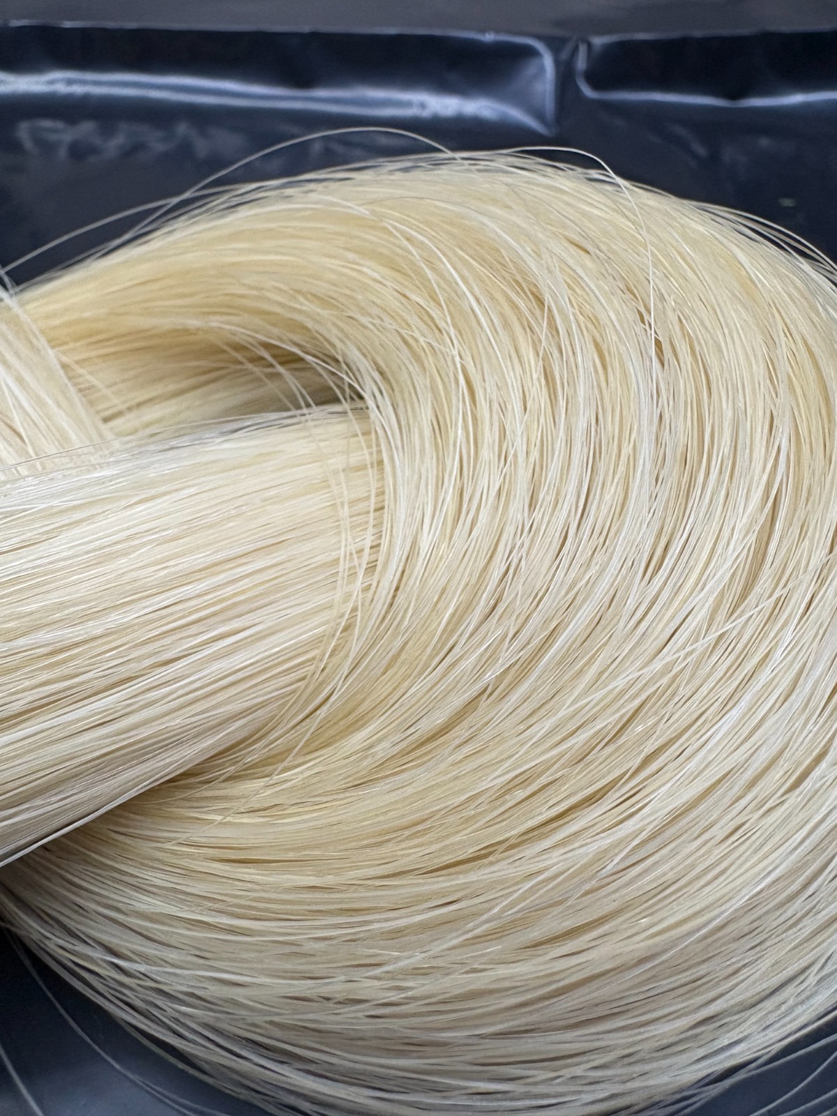 Natural Tail Horsehair WHITE crafting, braiding, rope making, dolls