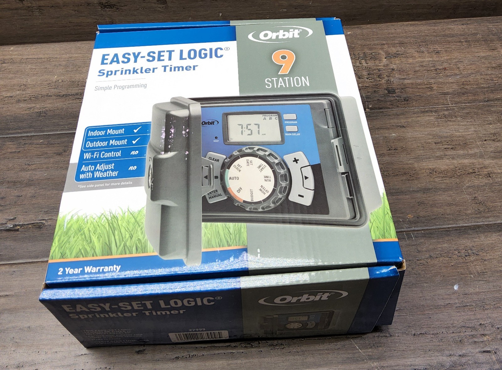 Orbit 27999 9-Station Indoor/Outdoor Irrigation Timer Sprinkler Controller