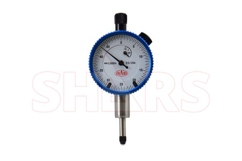 Shars .125" 0-50 .0005" AGD1 Dial Indicator Travel Lug Back White New P]