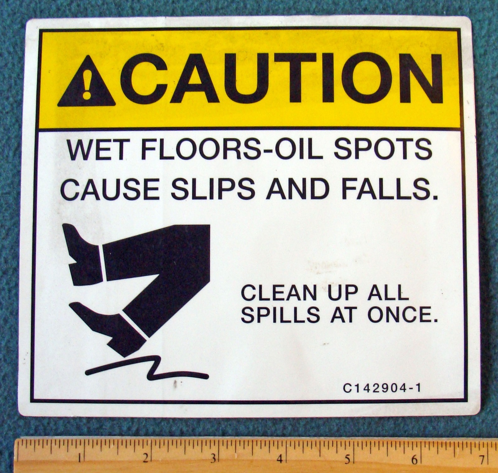 Large Vintage Goss Caution Sticker Printing Press Machinery Safety Oil Spills