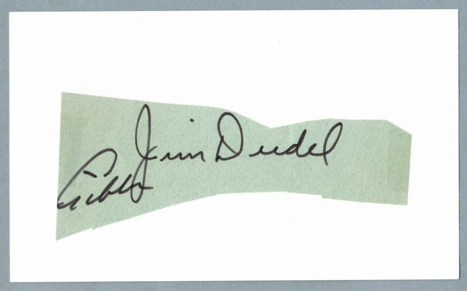 Jim Deidel 1974 New York Yankees Cut Signature