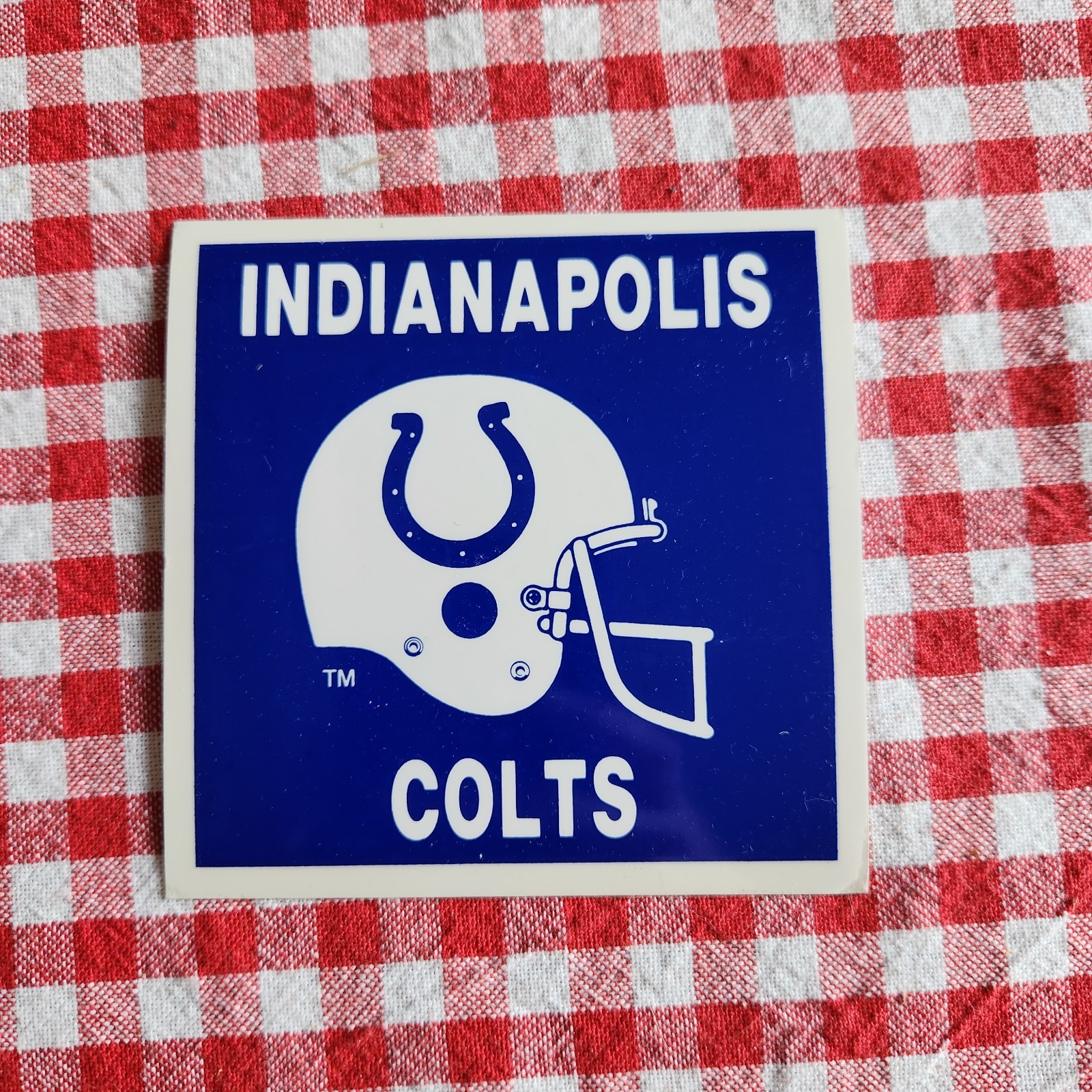 1980-90'S Football Decal Sticker 4x4 Inch INDIANAPOLIS COLTS
