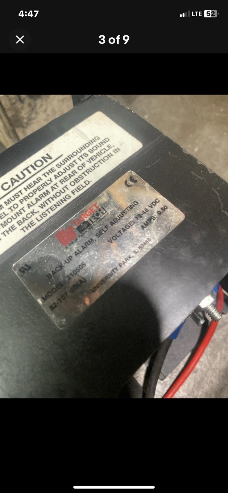 Target Tech 210505 Back-Up Alarm