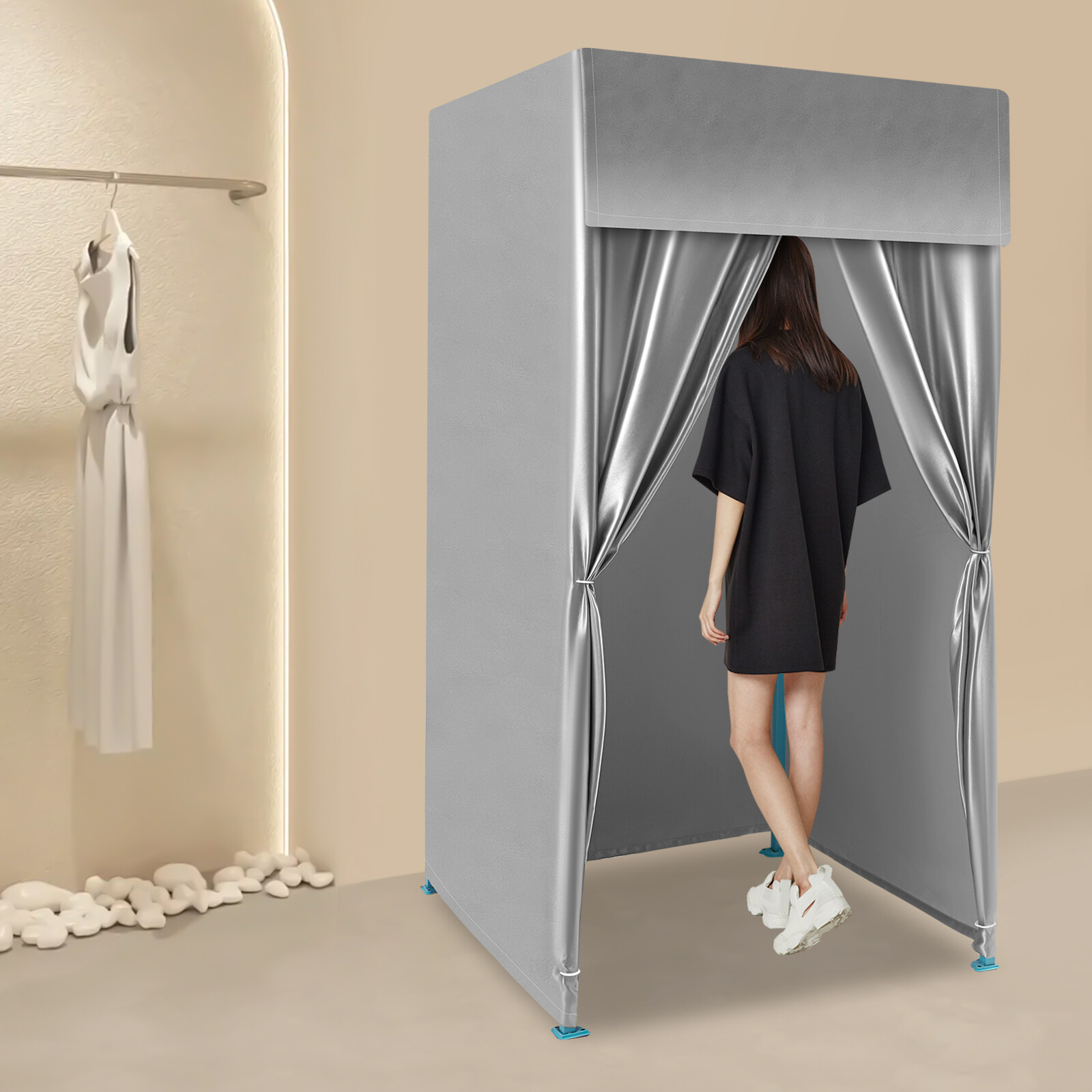 Portable Foldable Clothing Store Fitting Room Changing Room Dressing Room