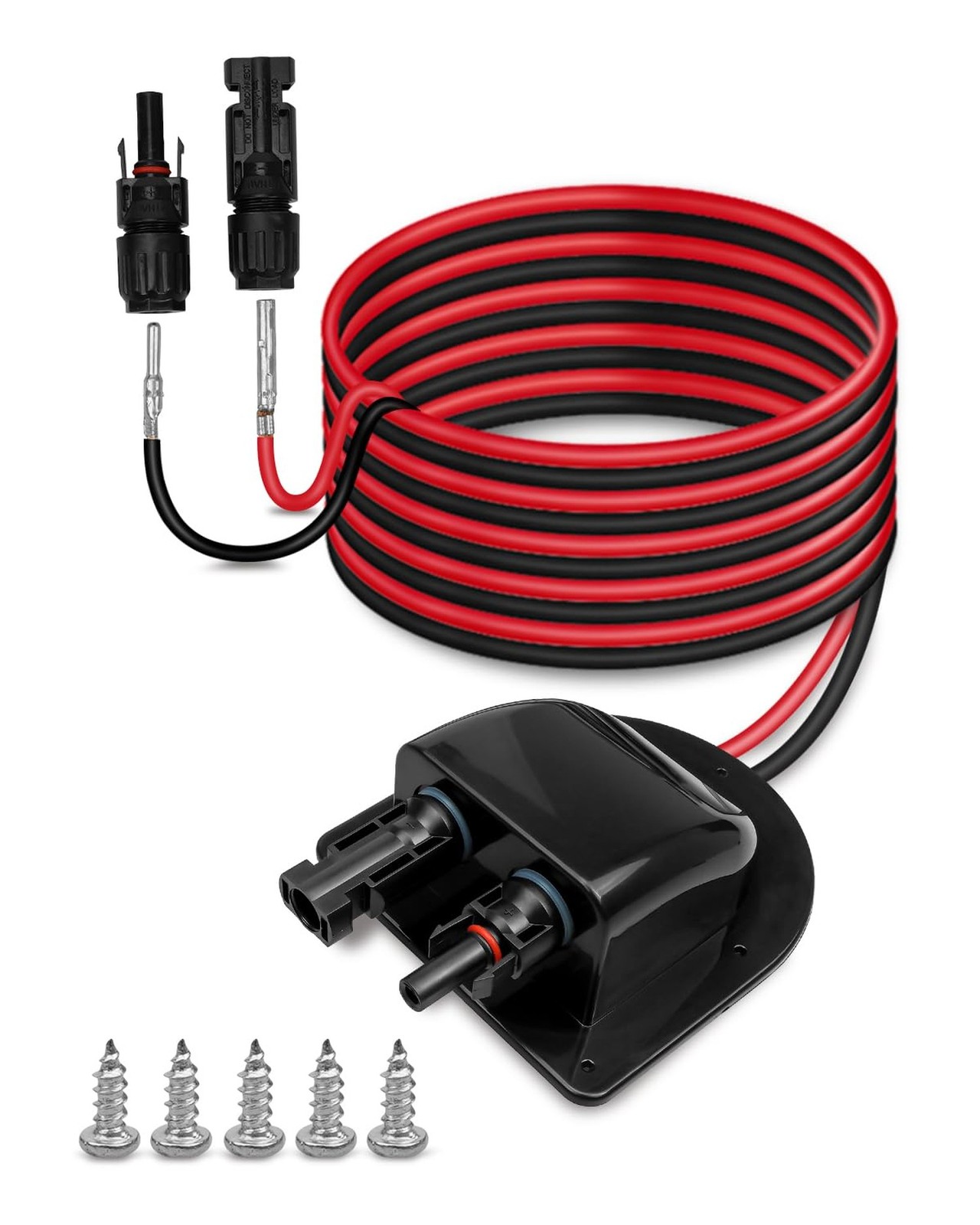 10FT Solar Cable Entry Gland with 10AWG Solar Extension Cable MC4 | 10FT 10AW...