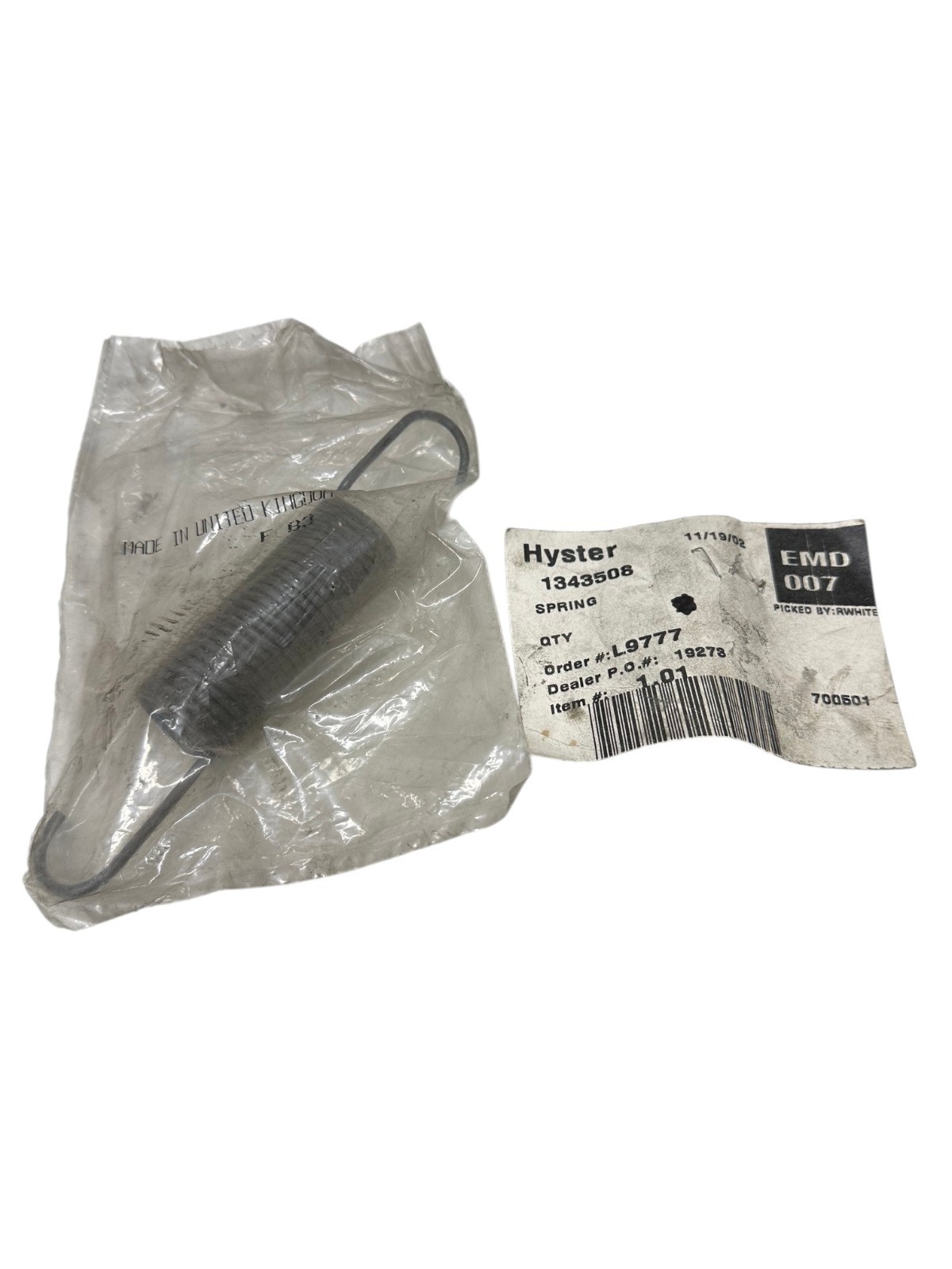 HYSTER 1343508 SPRING 🔥 Fast Shipping 🔥