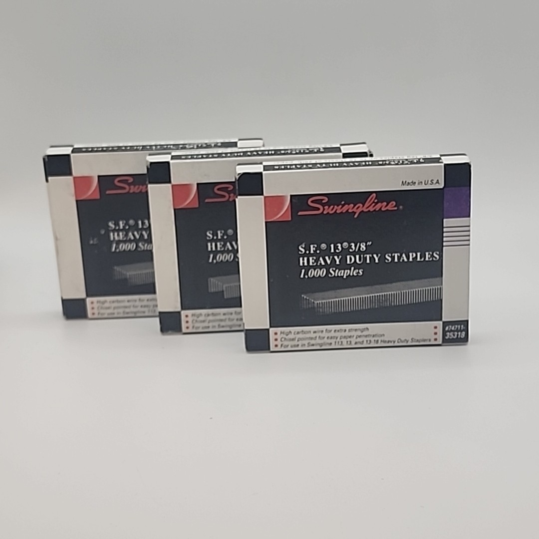 Swingline 74711-35318 S.F. 13 3/8 in Heavy Duty Staples Lot of 3 Boxes