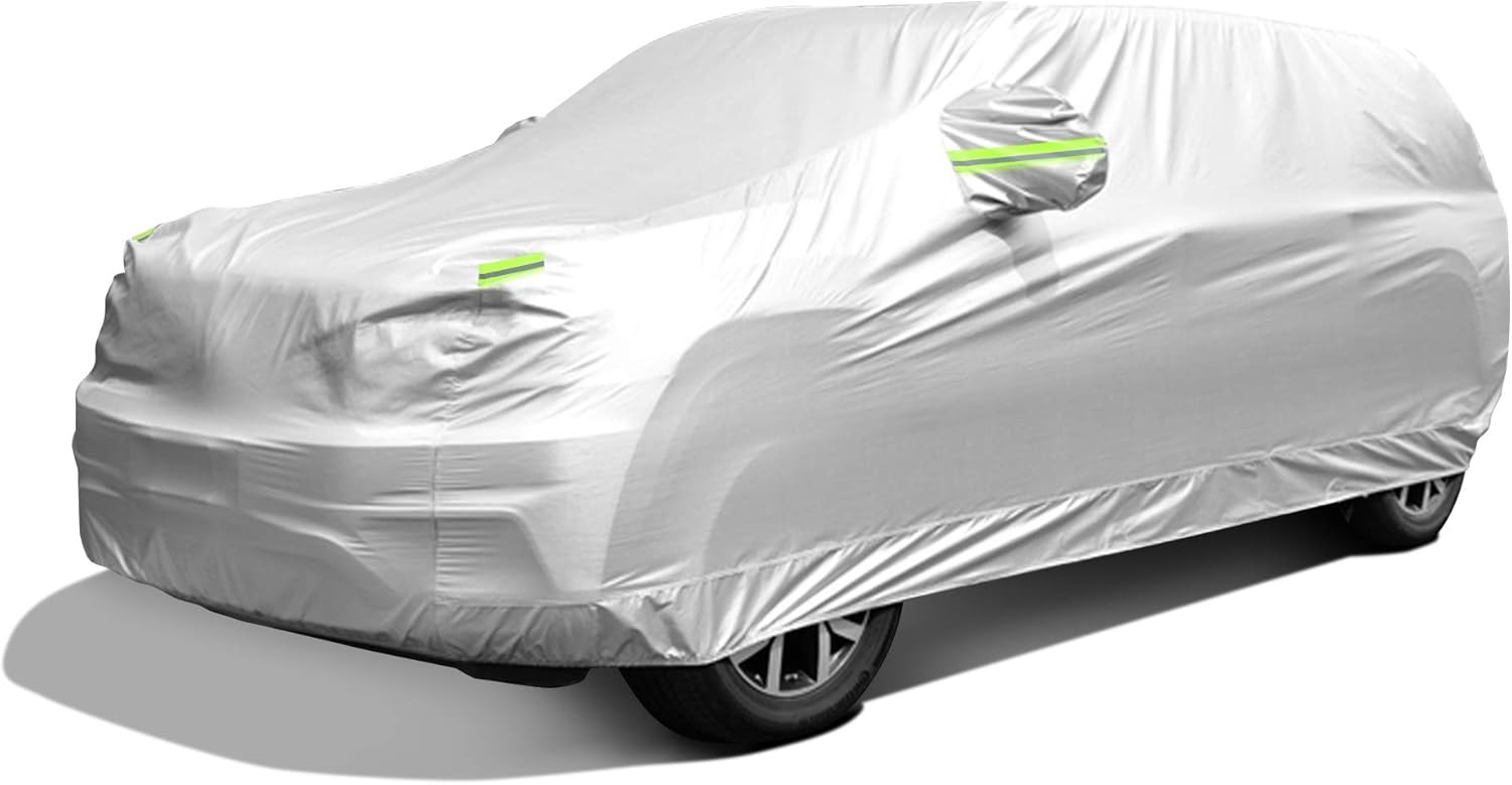 GORDITA SUV Car Cover Universal Fit Waterproof All-Weather Protection with Windp